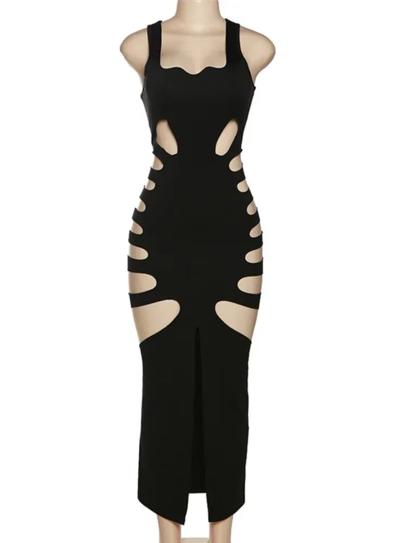 Hollow sexy bodycon dress