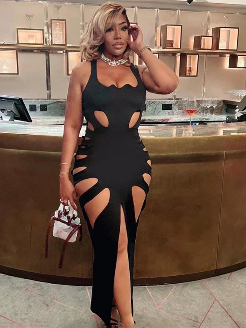 Hollow sexy bodycon dress
