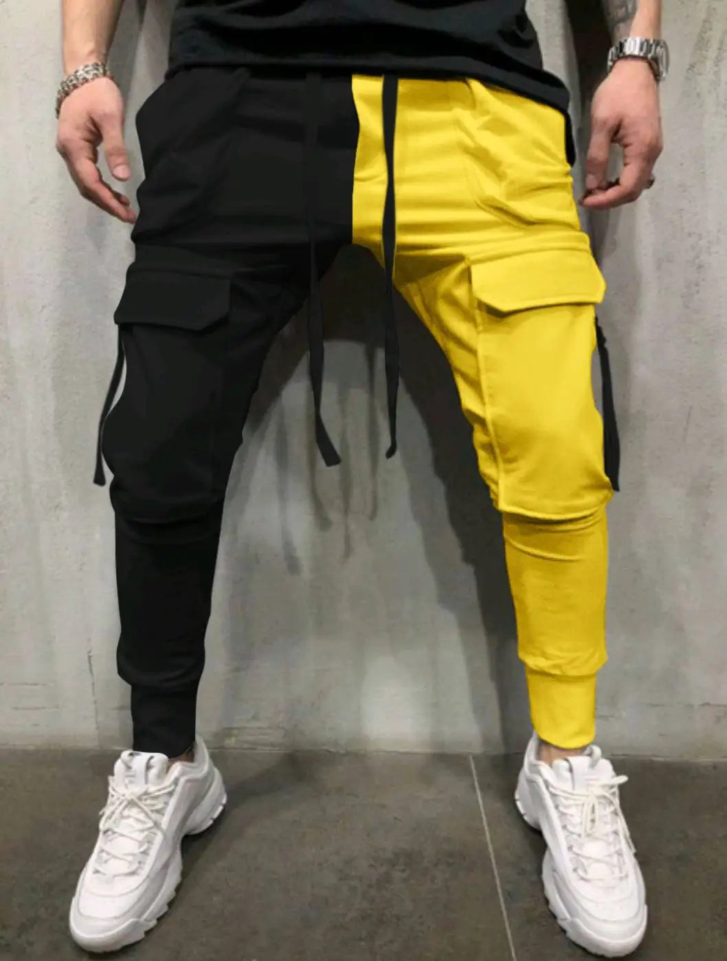 Color Block Tapered Joggers