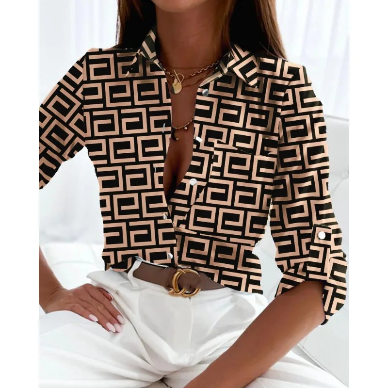 Abstract Print Blouse