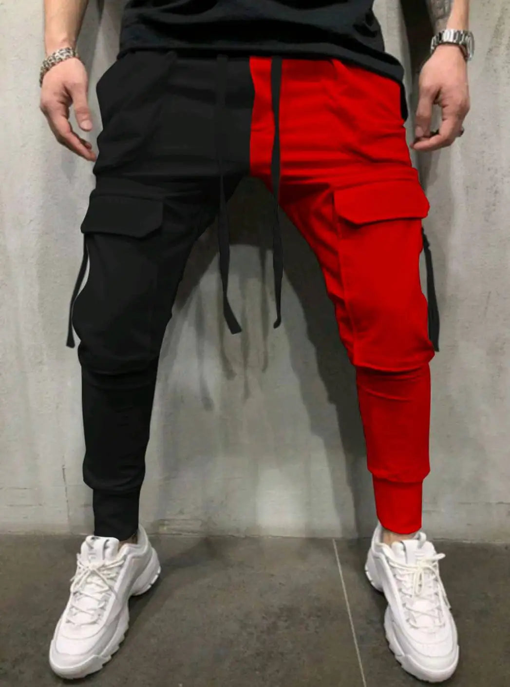 Color Block Tapered Joggers