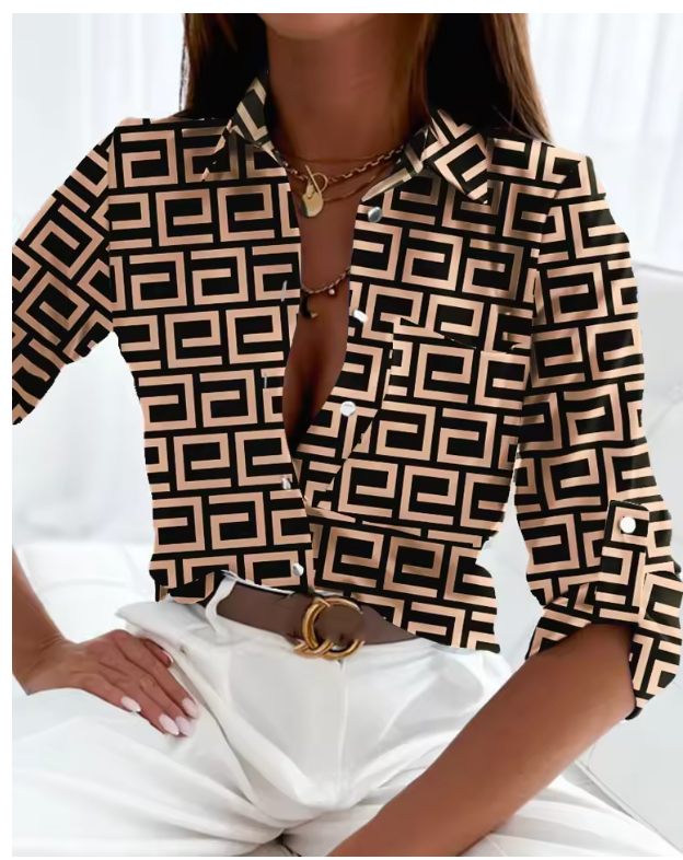 Abstract Print Blouse