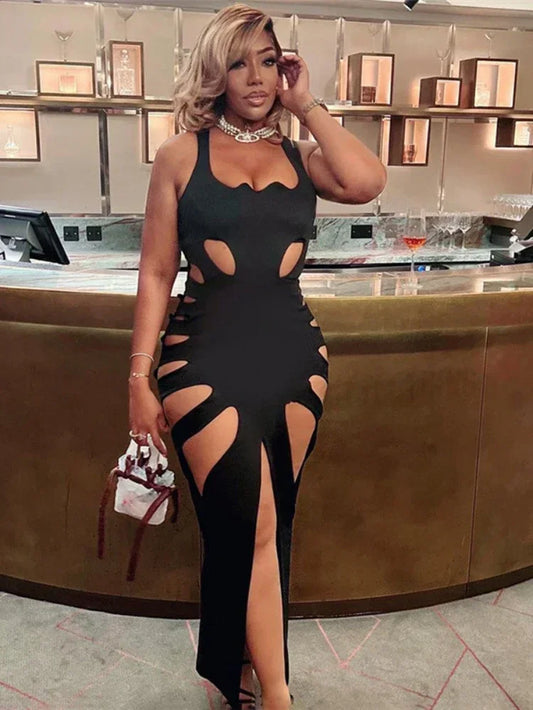 Hollow sexy bodycon dress