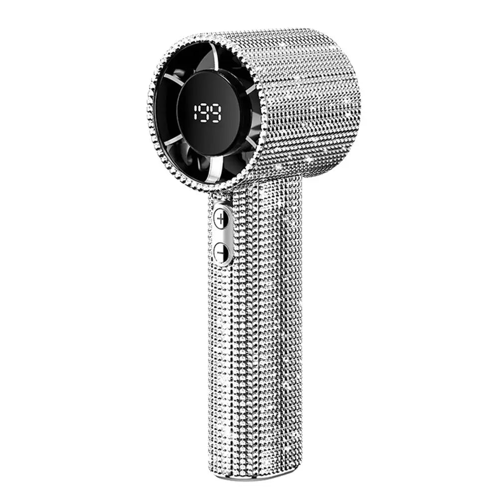 Portable and Rechargeable Blinged Out Handheld Fan 