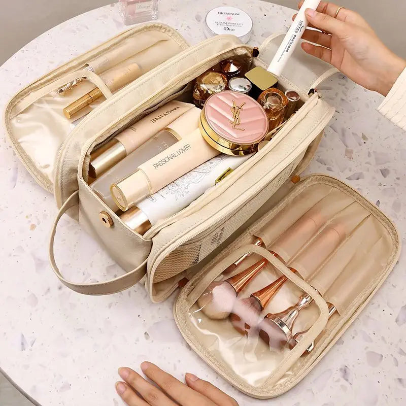 Double Zipper Cosmetic Bag