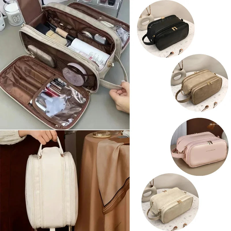 Double Zipper Cosmetic Bag