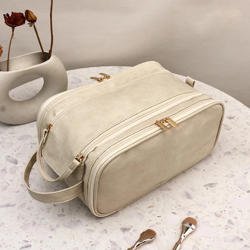 Double Zipper Cosmetic Bag