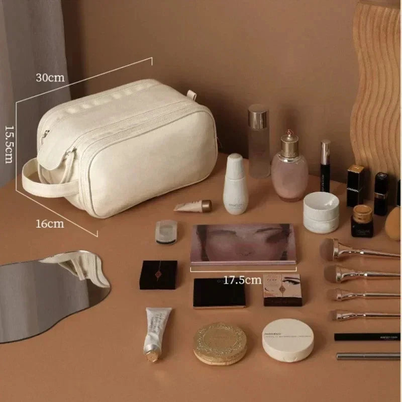 Double Zipper Cosmetic Bag