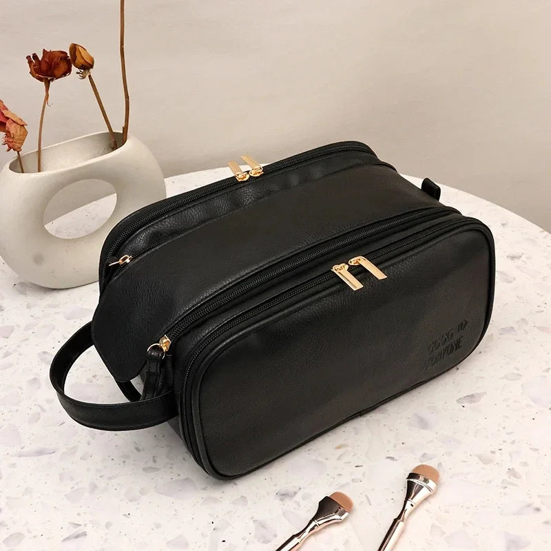 Double Zipper Cosmetic Bag