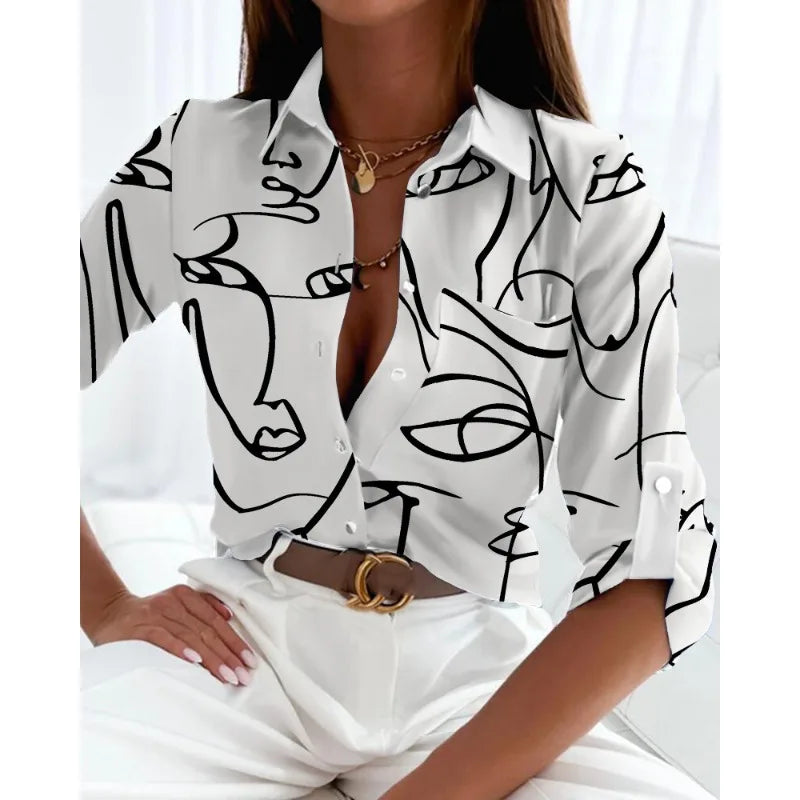 Abstract Print Blouse