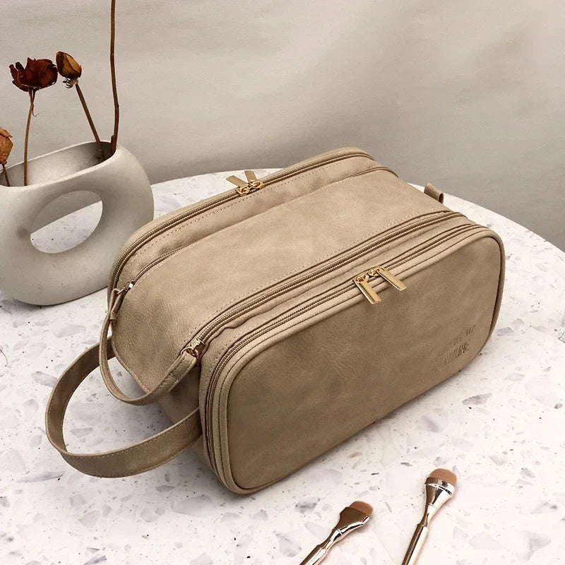 Double Zipper Cosmetic Bag