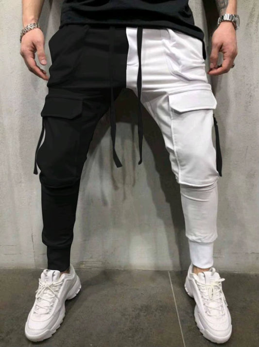 Color Block Tapered Joggers